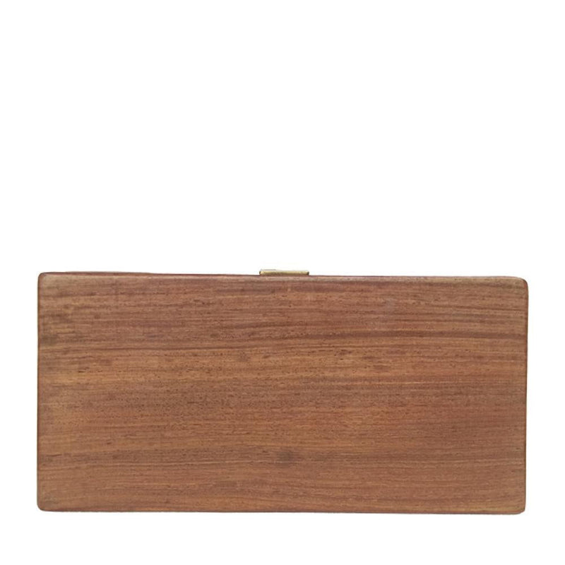 Be Like Lotus, rectangle wood clutch-Women's Wood Clutch