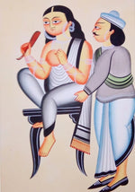 Buy Beauty Parlour Kalighat Painting by Manoranjan Chitrakar