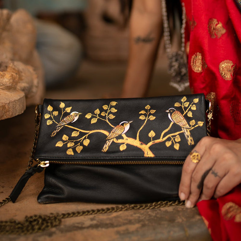 Birds of a Feather, Foldover Clutch/Sling-