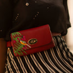BIRDS OF A FEATHER, RED SADDLE BAG-