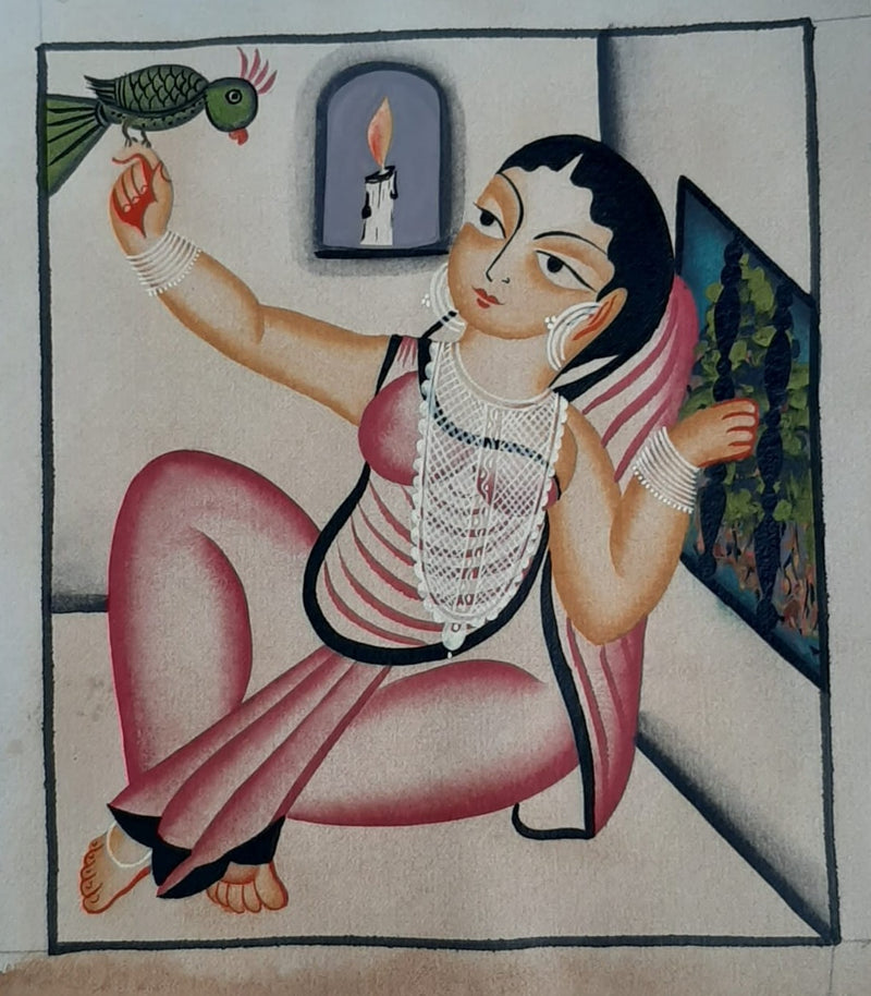 Kalighat Painting by Bapi Chitrakar