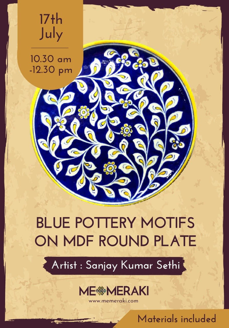 Online Blue Pottery workshop with Sanjay Sethi