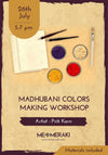 Learn Madhubani color making 