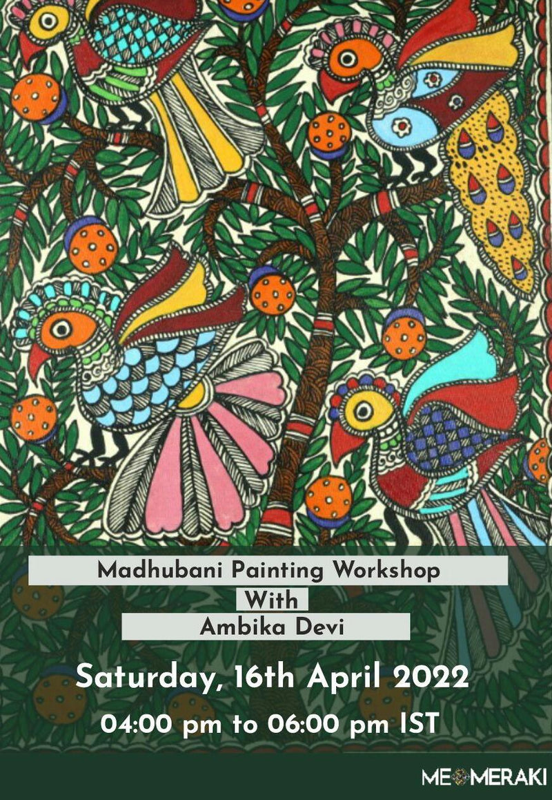 Mdhubani painting workshop with ambaika devi