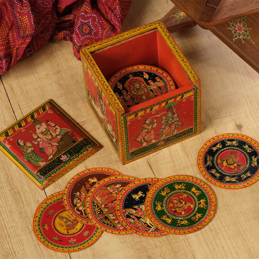 Dashavtar Darchitri Ganjifa, set of 120 handpainted Ganjifa cards-