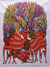 Traditional gond painting of deers