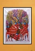 Buy Traditional gond painting of deers