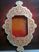 Designer Wooden Frame : Sunahari Manovati or Gold Embossing Work From USTA KALA by Javed Hassan-