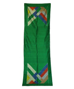 DIAGONAL - GREEN Handwoven SILK STOLE-