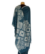 Diamond- blue Handwoven Cotton Saree-Jiyo - Sarees