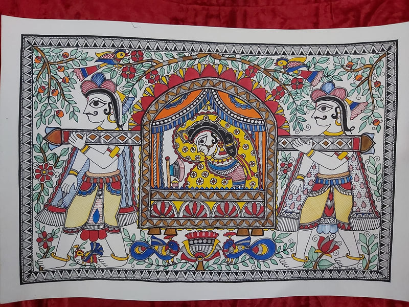 Buy Memerizing Doli Kahar:Madhubani Artwork by Priti Karn