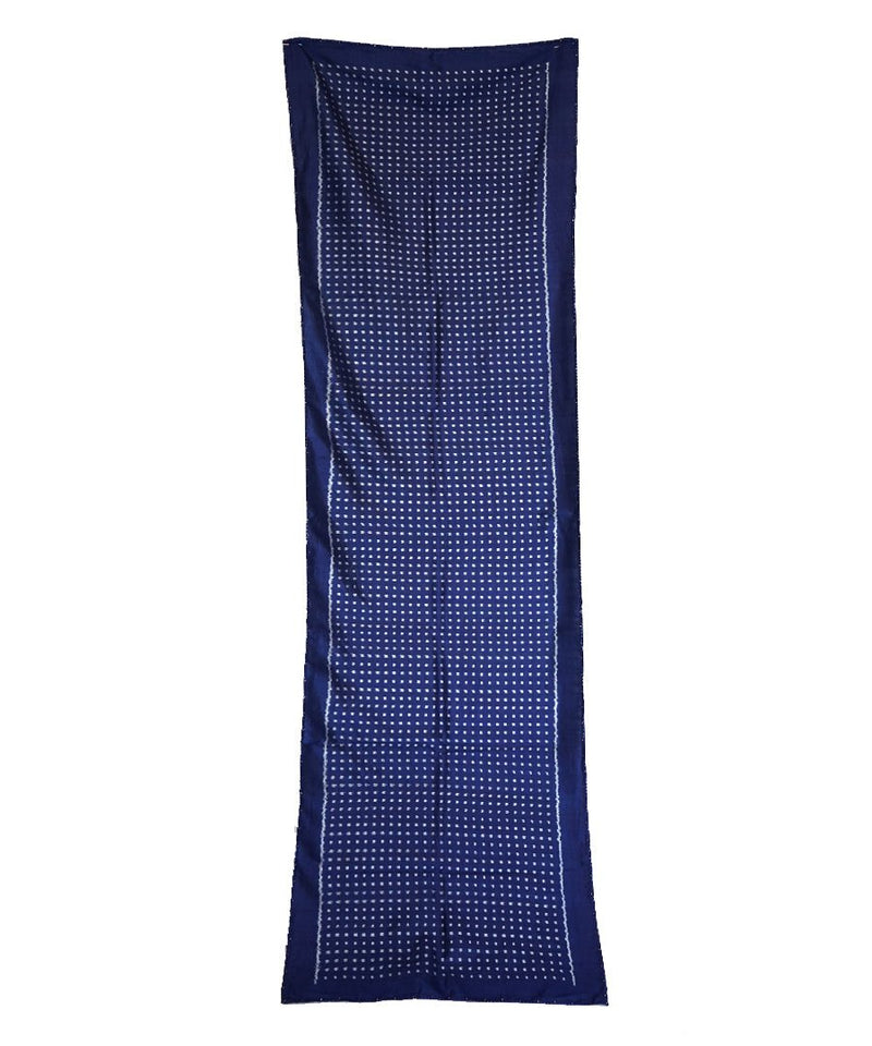 DOTS - BLUE Handwoven SILK STOLE-