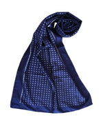 DOTS - BLUE Handwoven SILK STOLE-