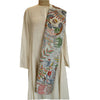 Ebbs and Flows, Madhubani hand painted stole and mask combo-