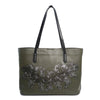 Ebbs and Flows, Olive Green Tote-