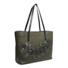 Ebbs and Flows, Olive Green Tote-