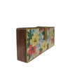 Flowers Pastel, Wood clutch-
