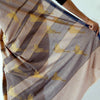 FLYING CRANE- Brown, Grey Handwoven Cotton Saree-Jiyo - Sarees