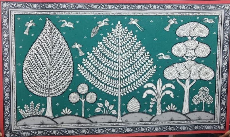 Buy Forest Life Pattachitra painting by Apindra Swain