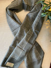Handwoven IKAT SILK STOLE, grey-