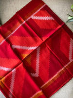 Handwoven IKAT SILK STOLE,red-