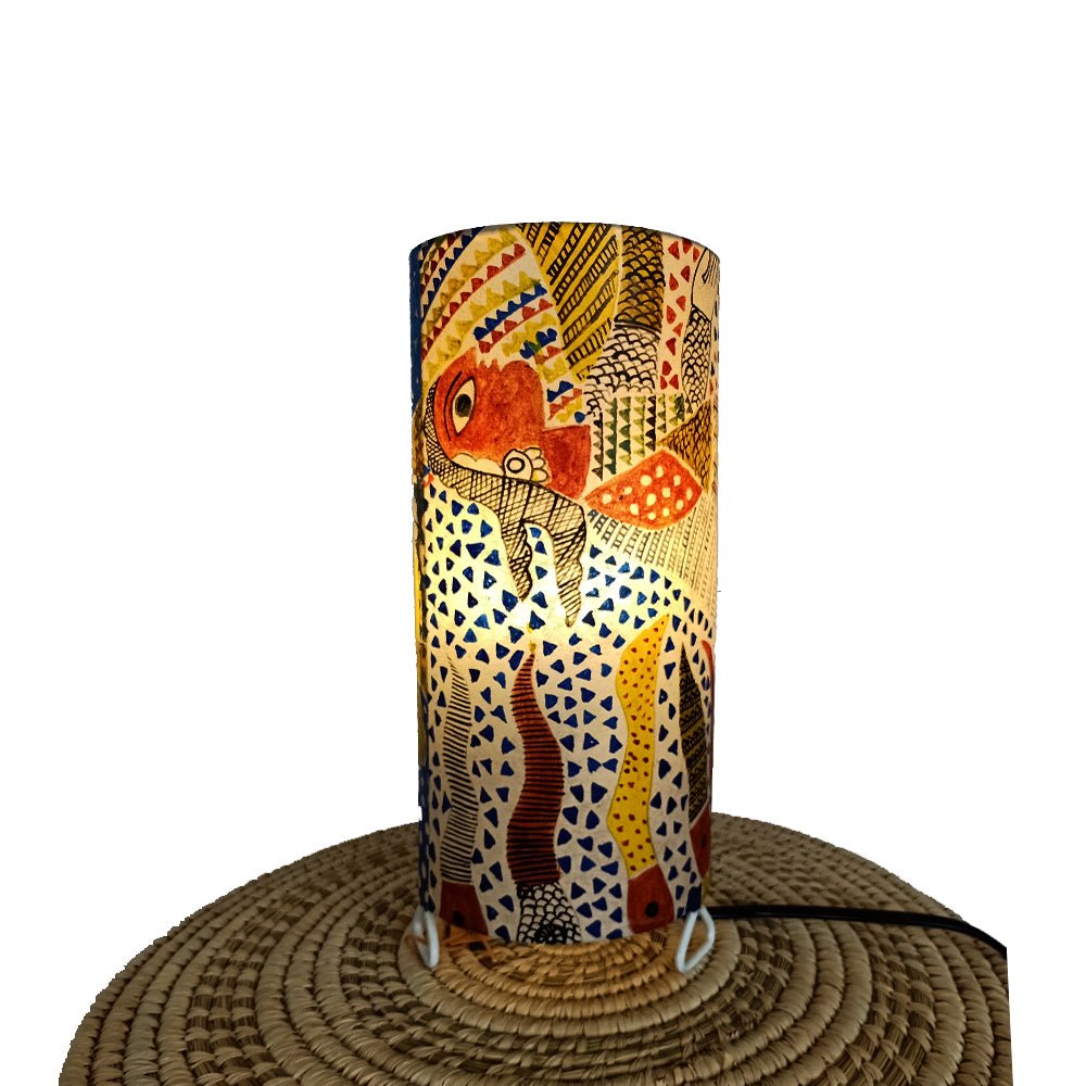 Her Hopes, Madhubani handpainted lamp-