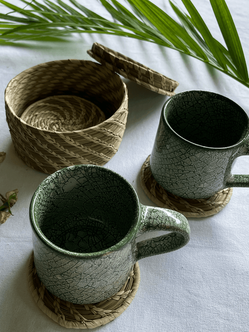 Sabai Handmade Coasters (Natural grass colour)