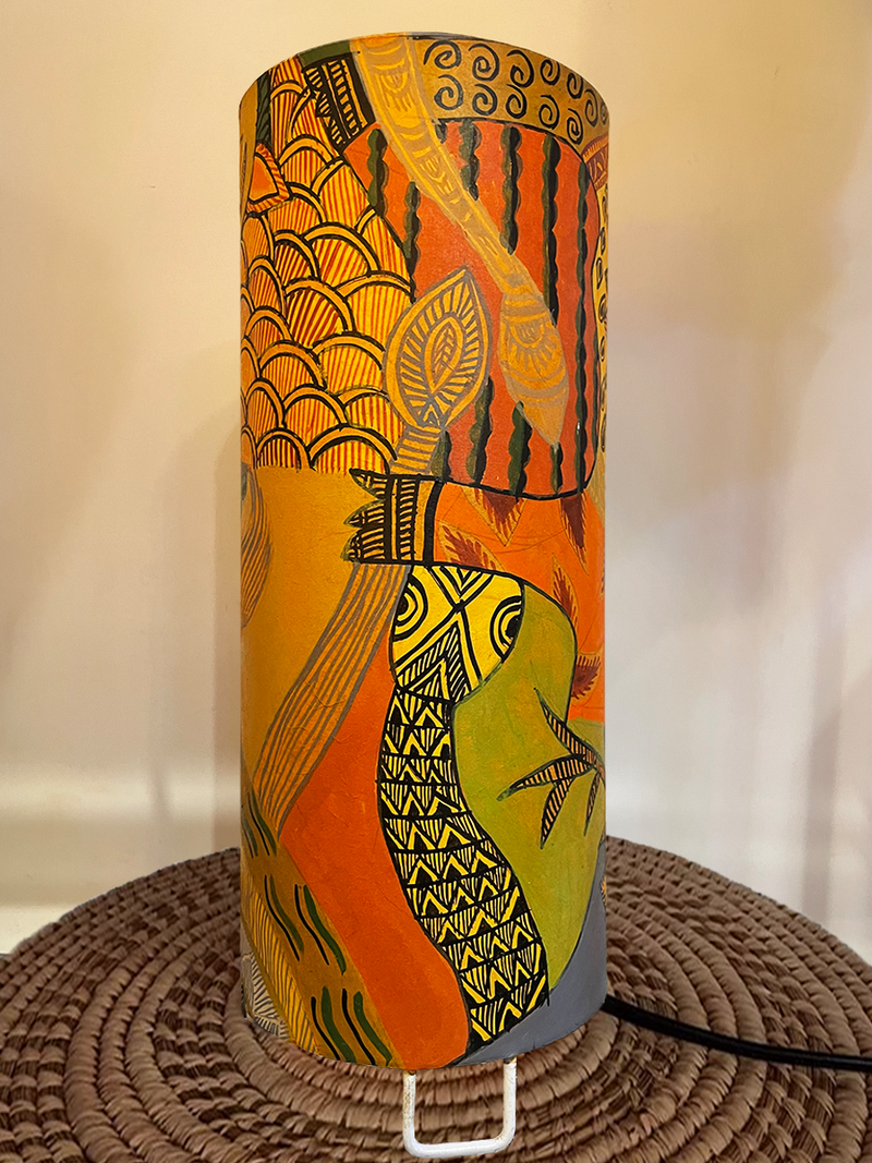 Gond Handpainted Paper Lamp