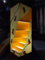 Gond Handpainted, Handcut Paper Lamp