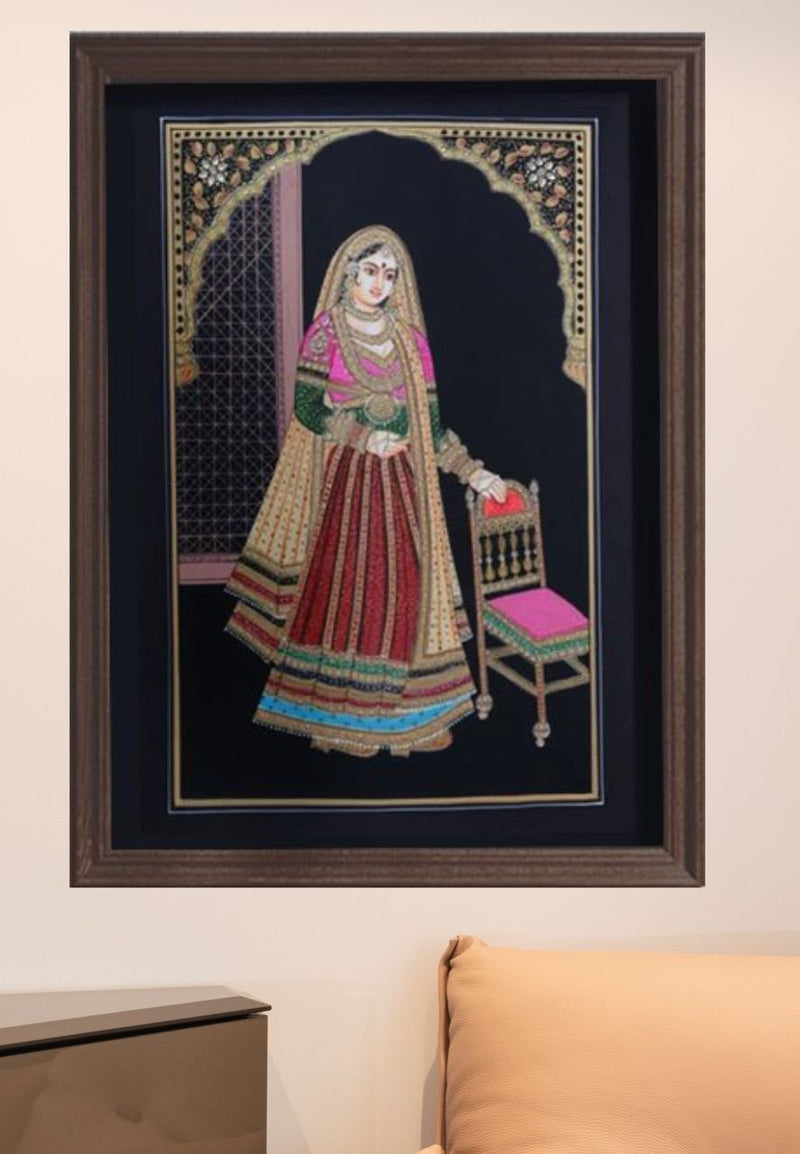 Online Jodhpuri Pair Miniature Painting By Rajendra Sharma