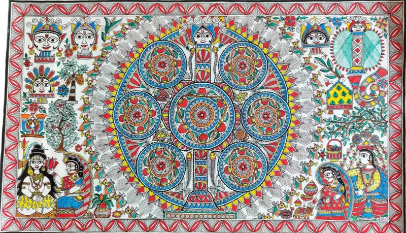 Purchase Handcrafted Kohbar Madhubani Paintings online