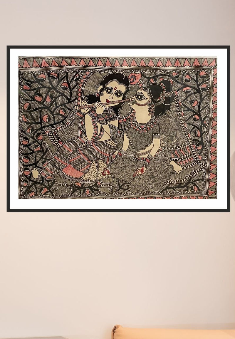 Priti Karn's Krishna & Radha Madhubani Painting