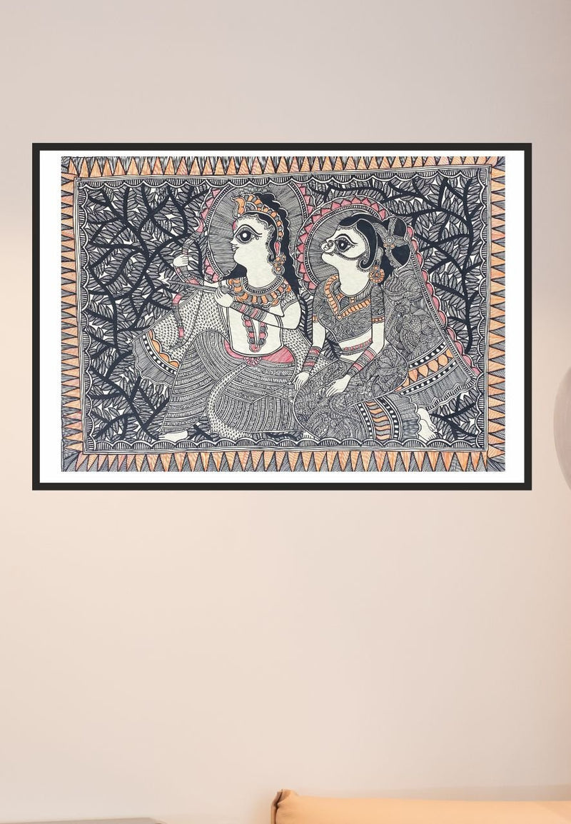 Buy Lovely Krishna & Radha Madhubani Painting