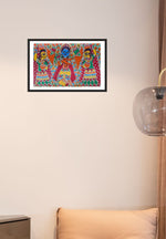 Shop krishna rasleela madhubani painting by pratima bharti