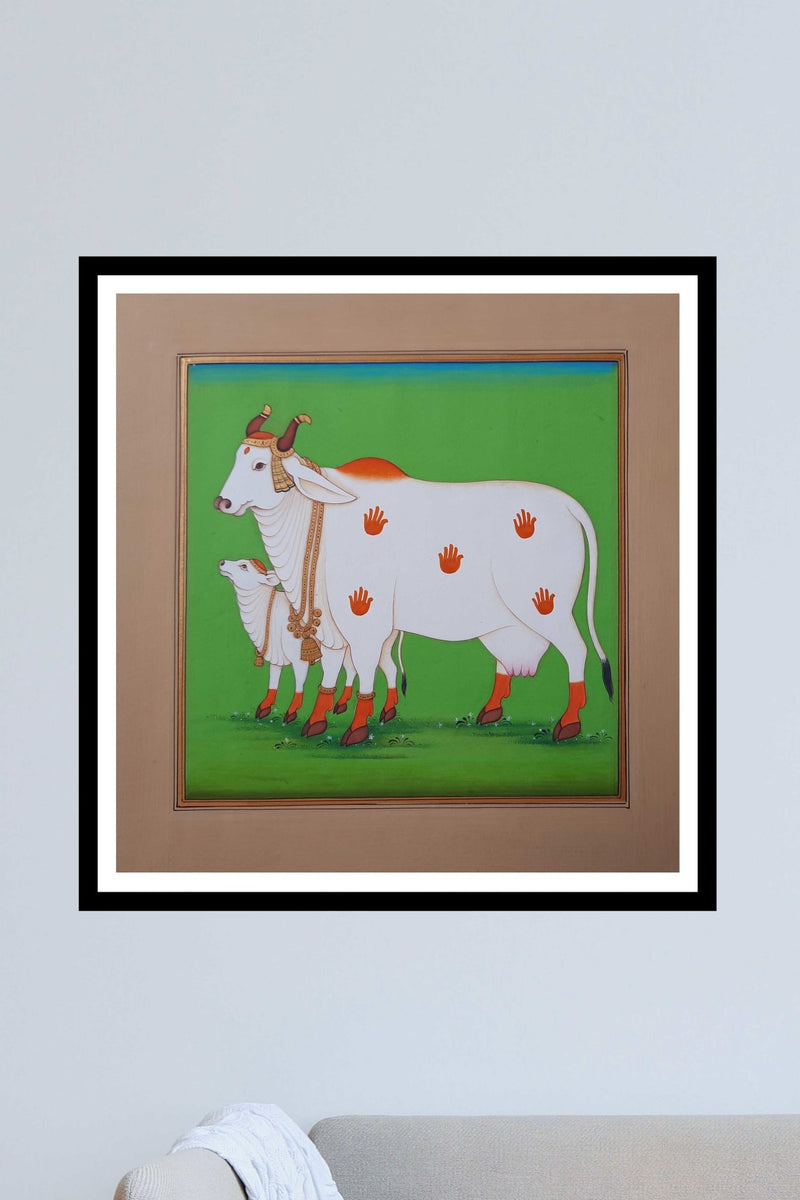 Krishna's cows Painting