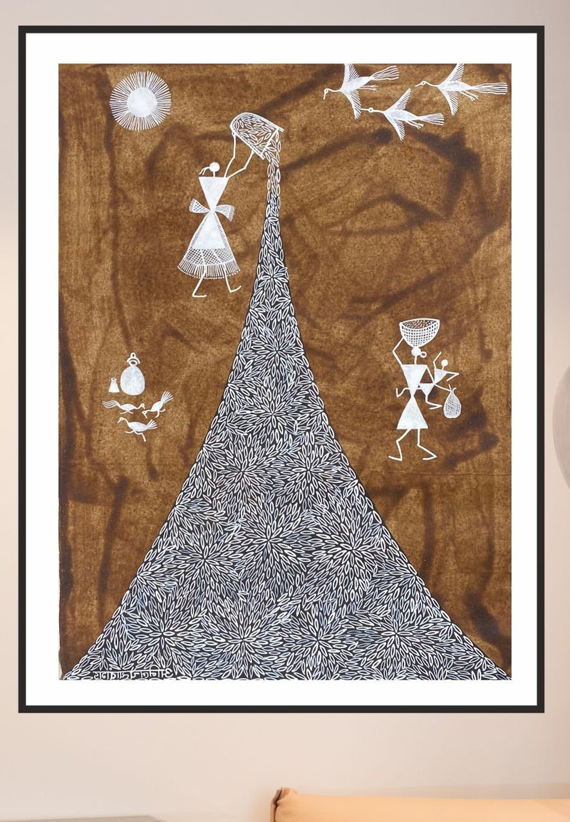 Purchase Kulanbi, Warli painting by Anil Wangad