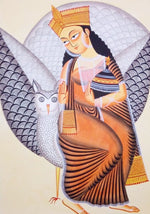 Buy Laxmi Kalighat Painting by Manoranjan Chitrakar