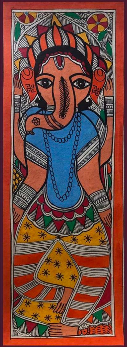 Buy Online Lord Ganesha Madhubani Painting