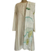 Lotus leaves, Sujani hand embroidered stole and mask combo-