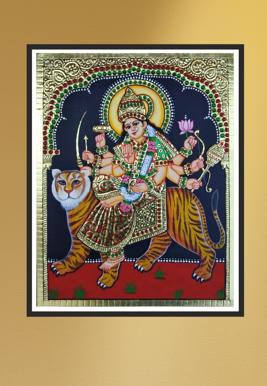 Buy Maa Durga Tanjore Artwork