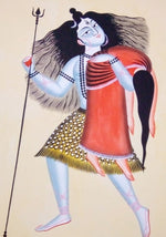 Buy Maha Kaal Kalighat Painting by Manoranjan Chitrakar