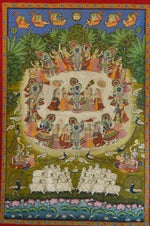 Handpainted Maha Raas Pichwai Painting for sale