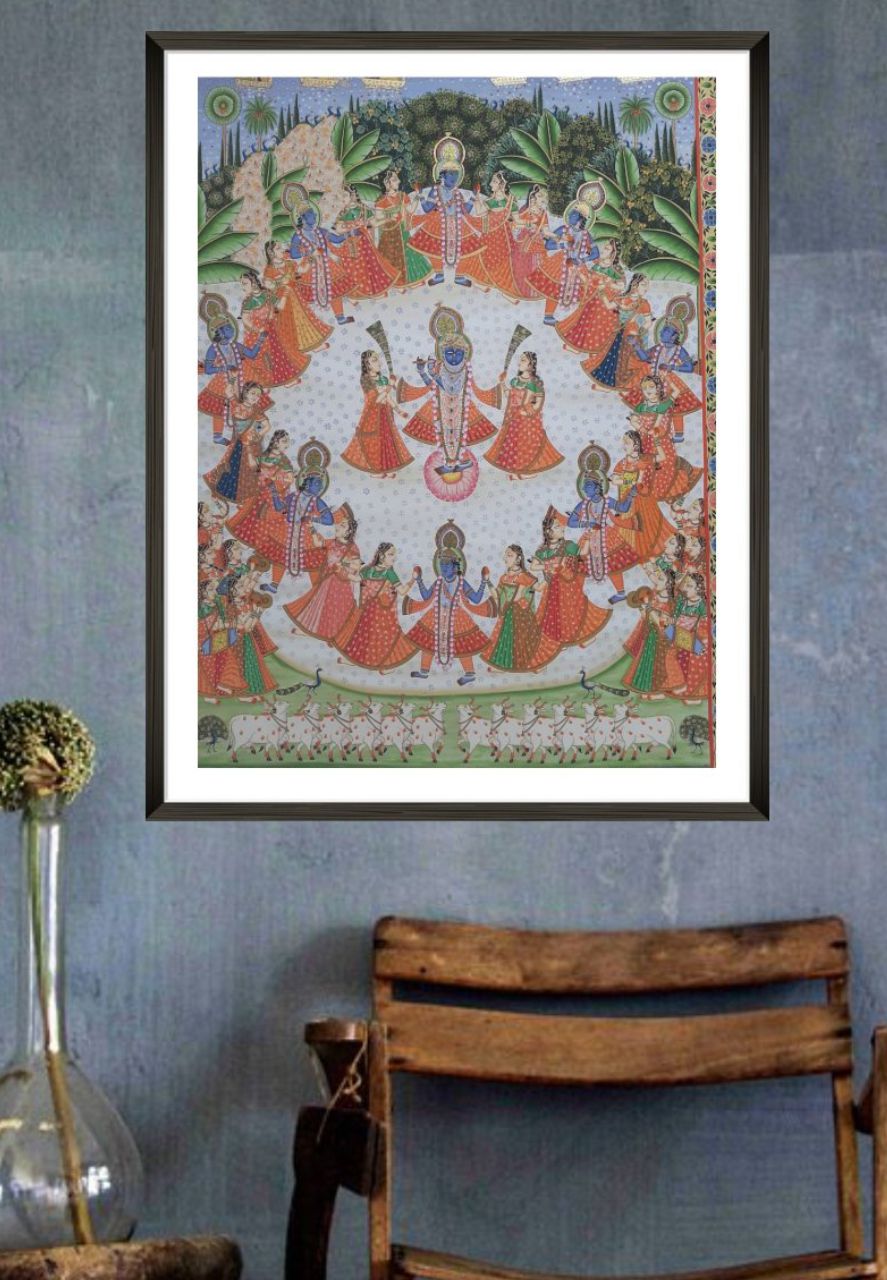 Maha Raas shreenathji pichwai art