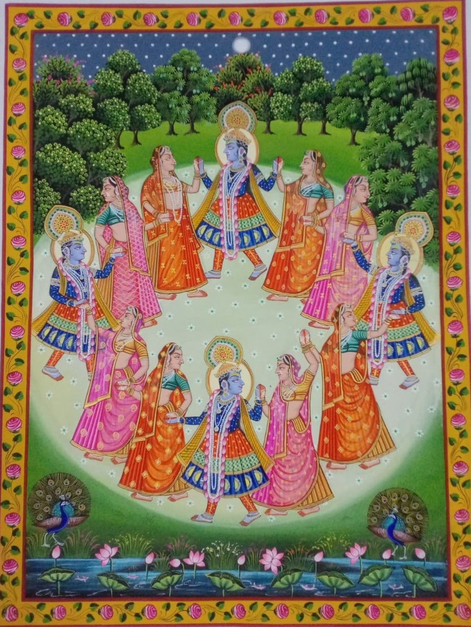 Beautiful Maharaas Pichwai Painting By Jayesh Sharma