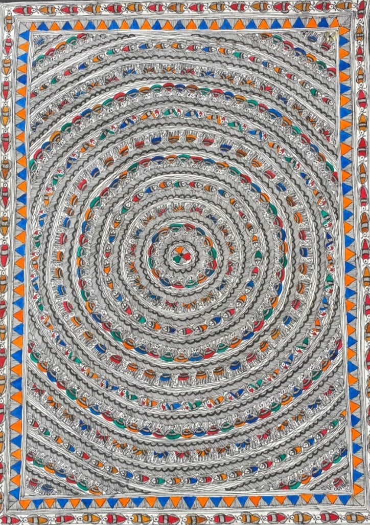 Buy Mandala Godhana Painting By Pratima Bharti