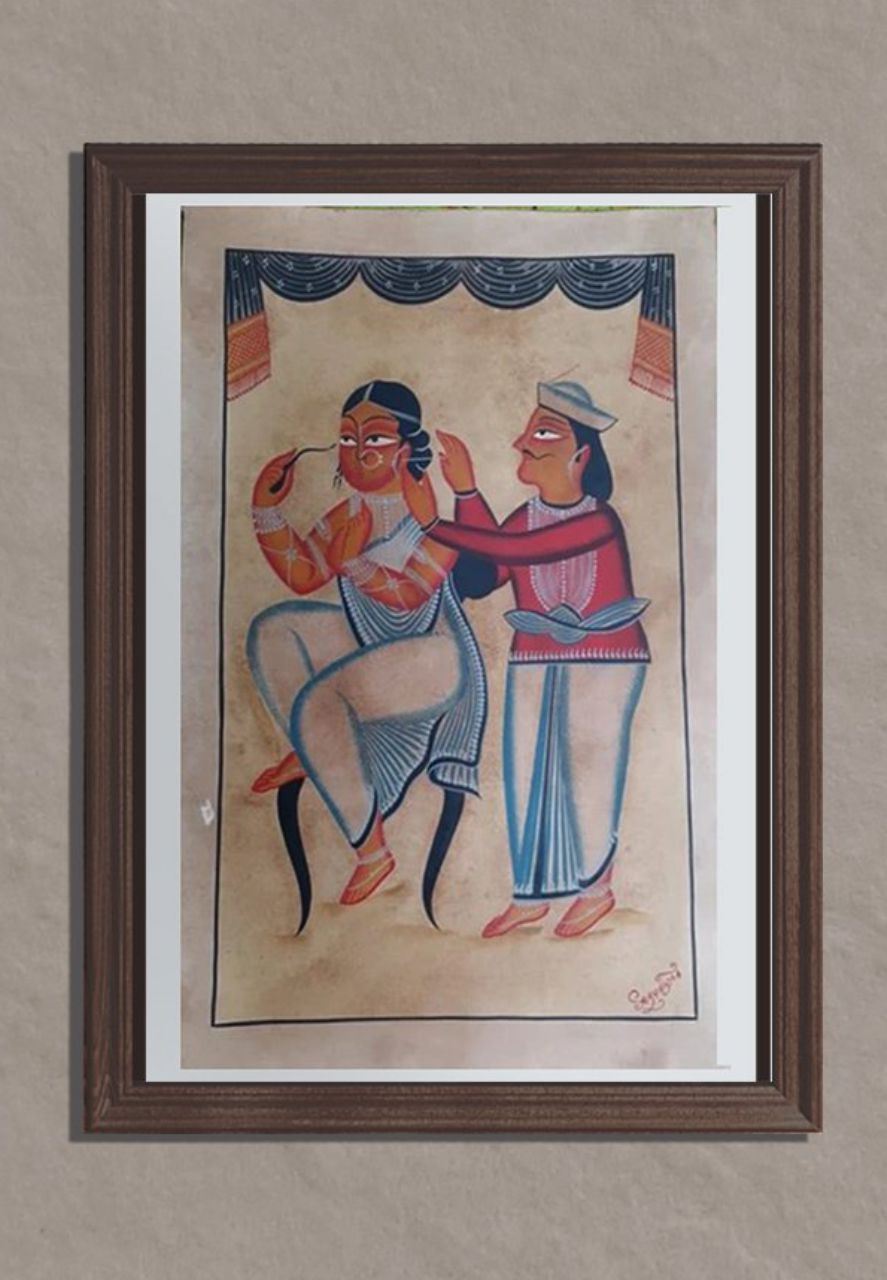Buy Memsahib (Madam) Handpainted Kalighat Painting