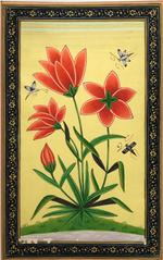 The Mughal Flowers in Miniature Painting by Mohan Prajapati
