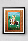 The Royal Horse Rider in Miniature Painting by Mohan Prajapati