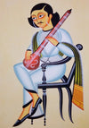 Buy Music Teacher Kalighat Painting by Manoranjan Chitrakar