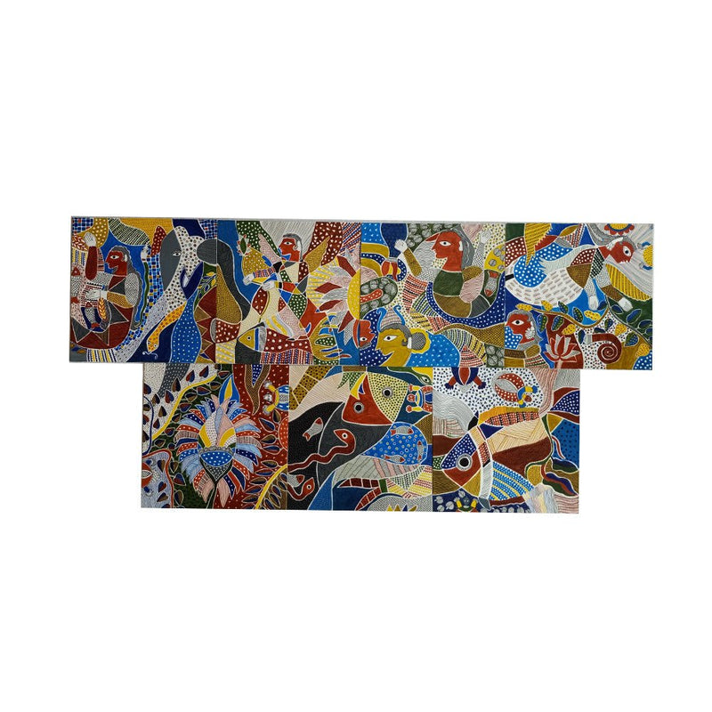 Buy Beautiful My Village handpainted wall paper tiles